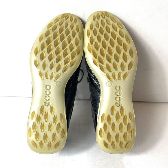 ECCO Shoes Womens Size EU 37 US 6.5 Casual Oxford Lace Up Black Metallic Leather - Picture 11 of 11